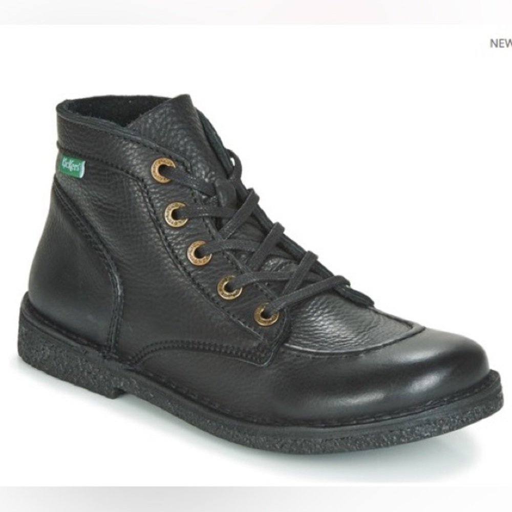 Kickers Legend black leather boot! Size 37 (US 7), in box, BRAND NEW!